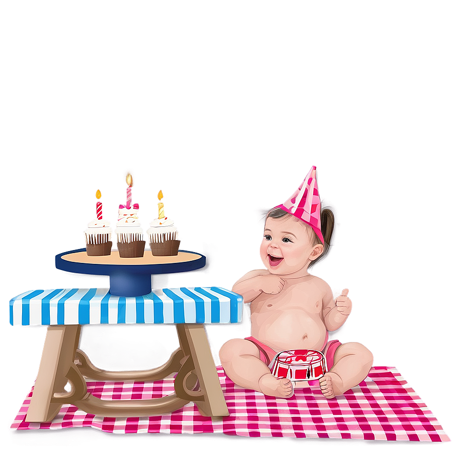 1st Birthday Picnic Party Png Nmp97 PNG image