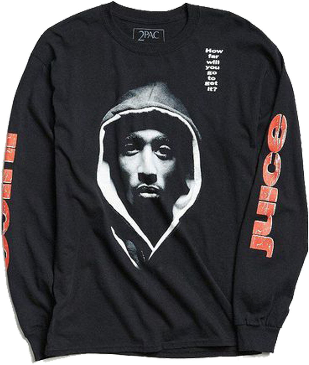 2 Pac Juice Black Sweatshirt PNG image