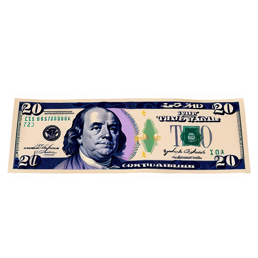 20 Dollar Bill B PNG image