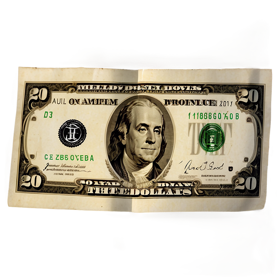 20 Dollar Bill D PNG image