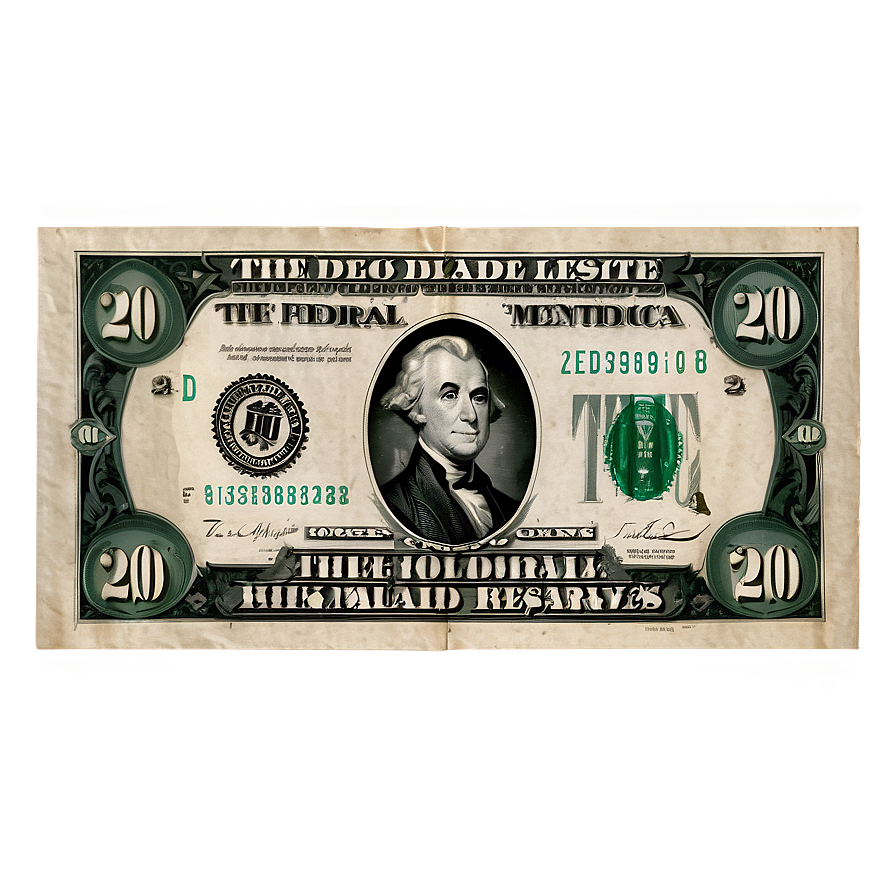 20 Dollar Federal Reserve Note Png 34 PNG image