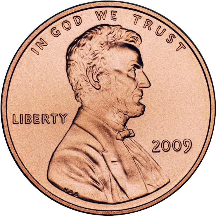 2009 United States Penny Obverse PNG image