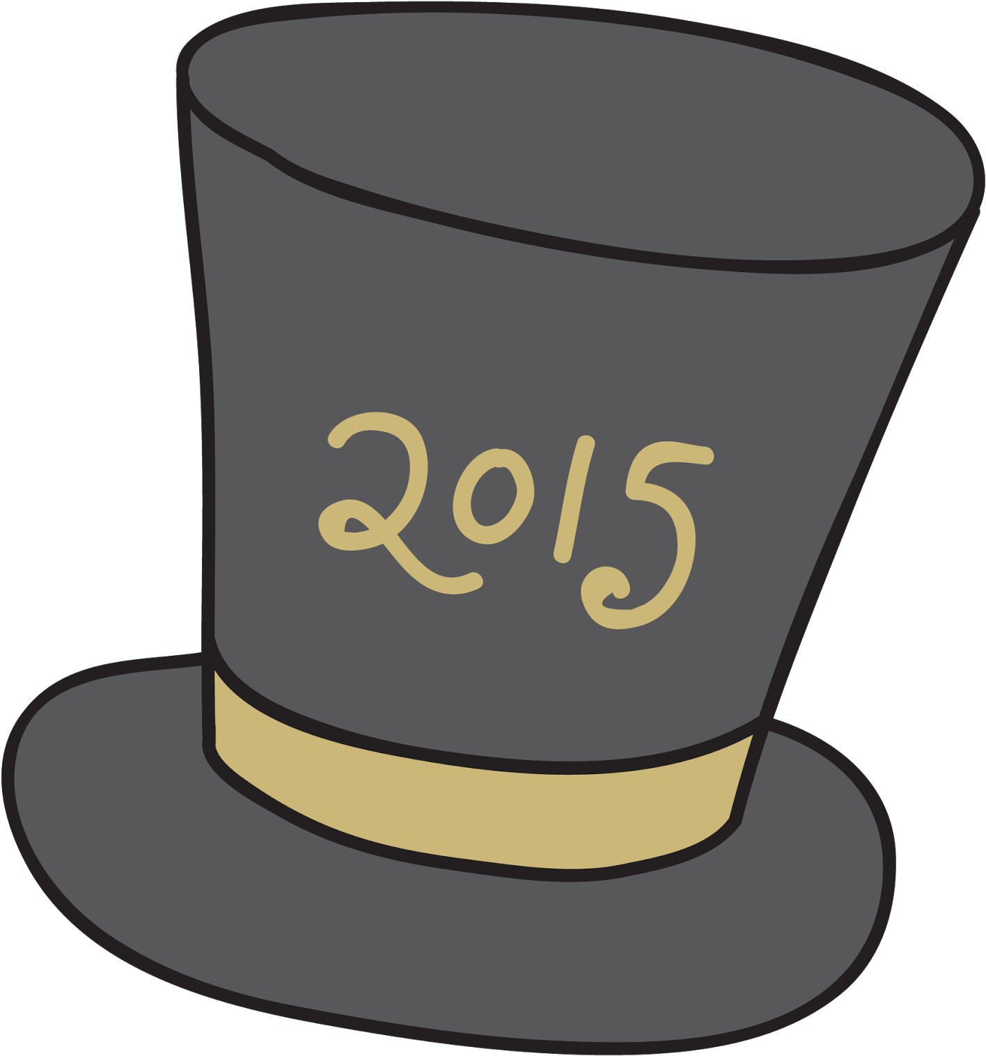2015 New Year Top Hat PNG image