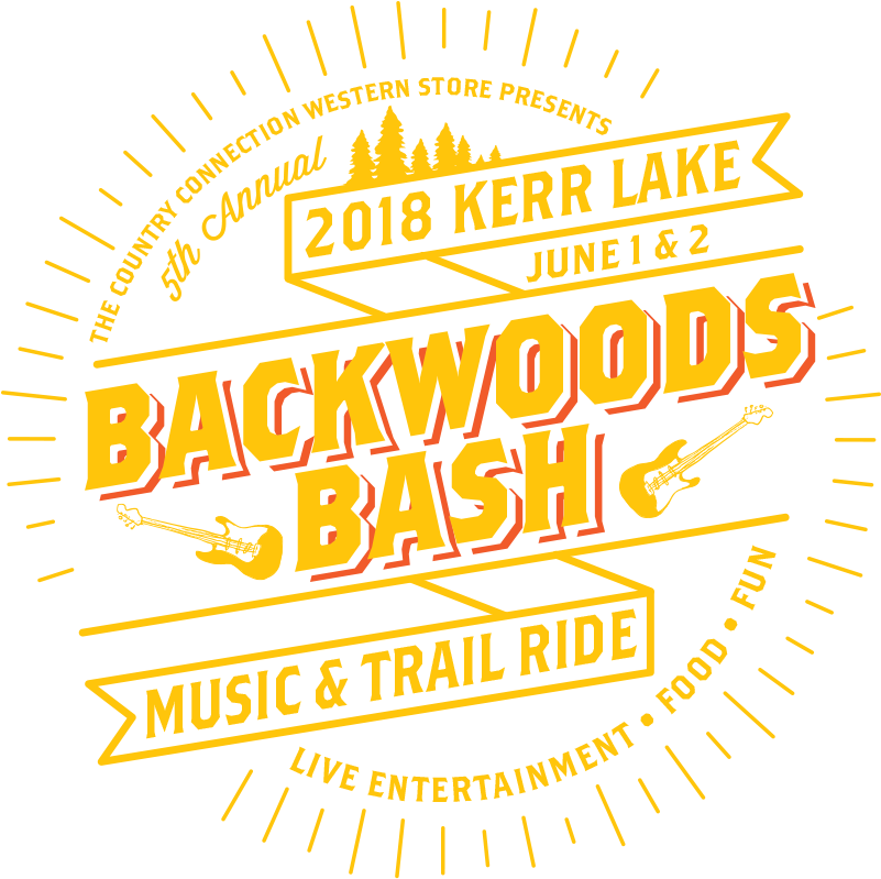 2018 Backwoods Bash Kerr Lake Event Poster PNG image