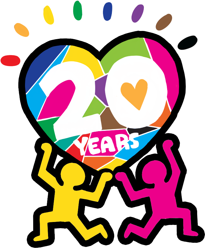 20th Anniversary Celebration Graphic PNG image