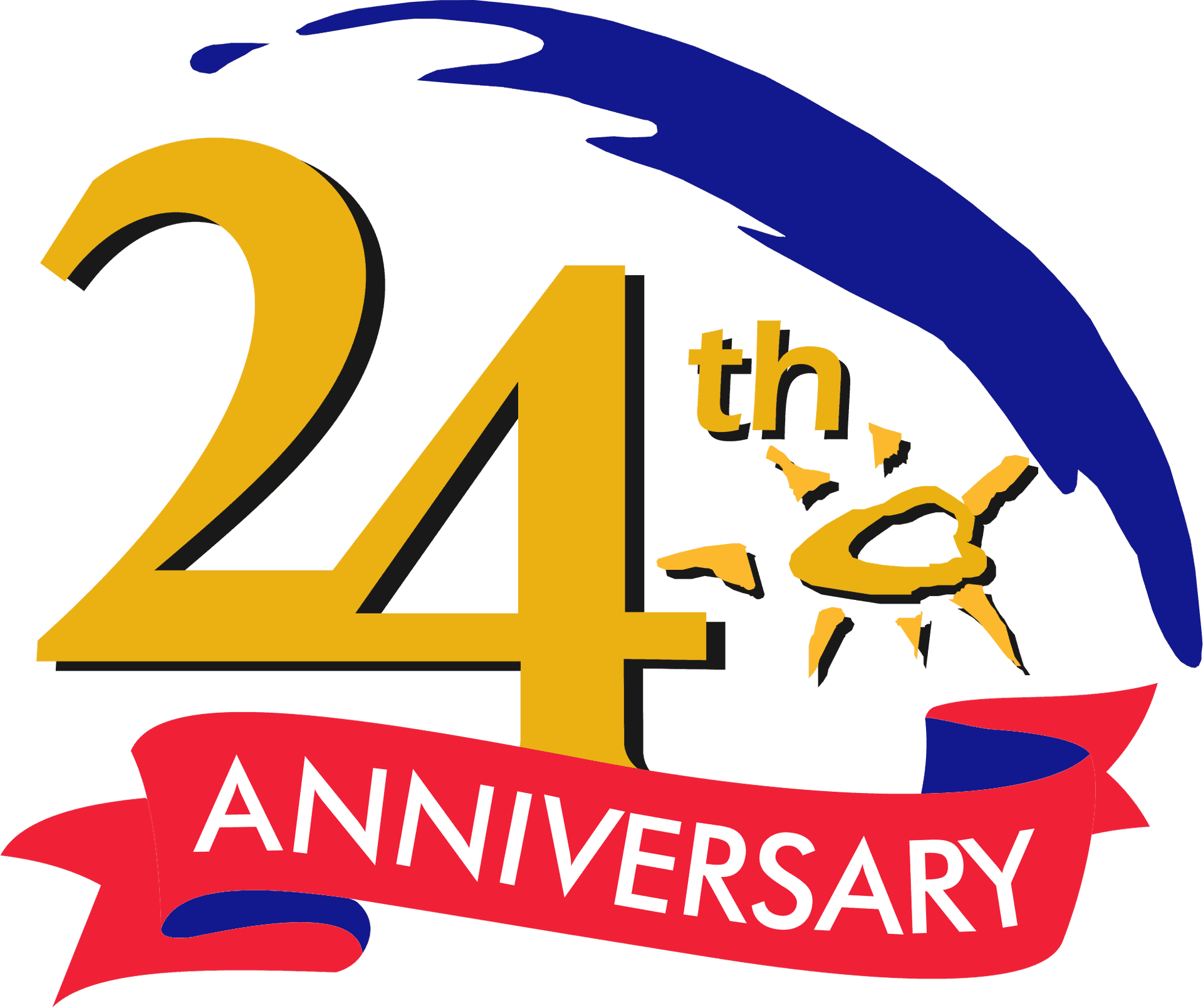 24th Anniversary Celebration Graphic PNG image
