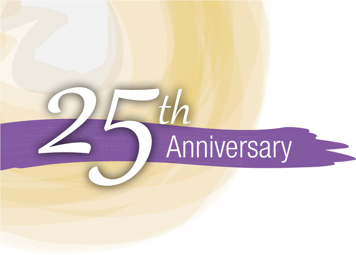 25th Anniversary Celebration Banner PNG image
