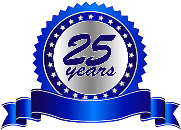 25th Anniversary Celebration Seal PNG image