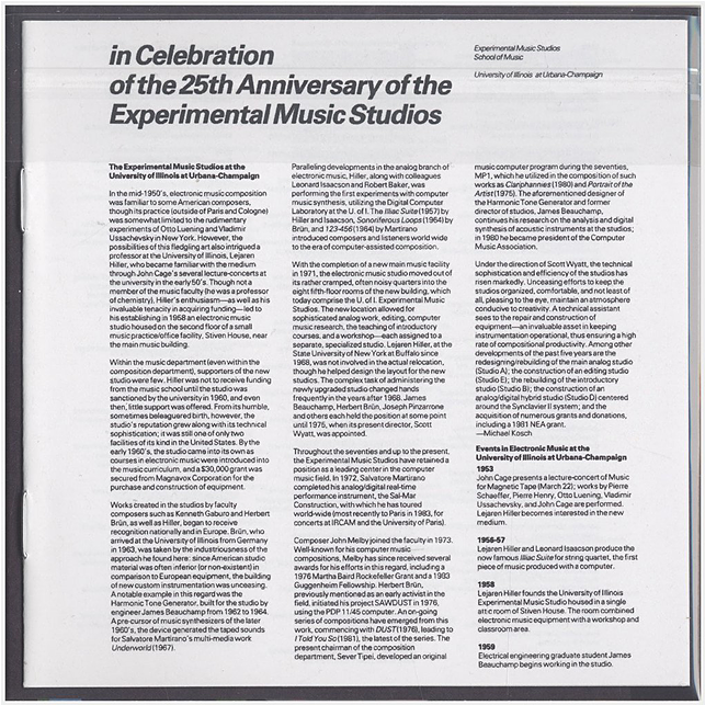 25th Anniversary Experimental Music Studios PNG image