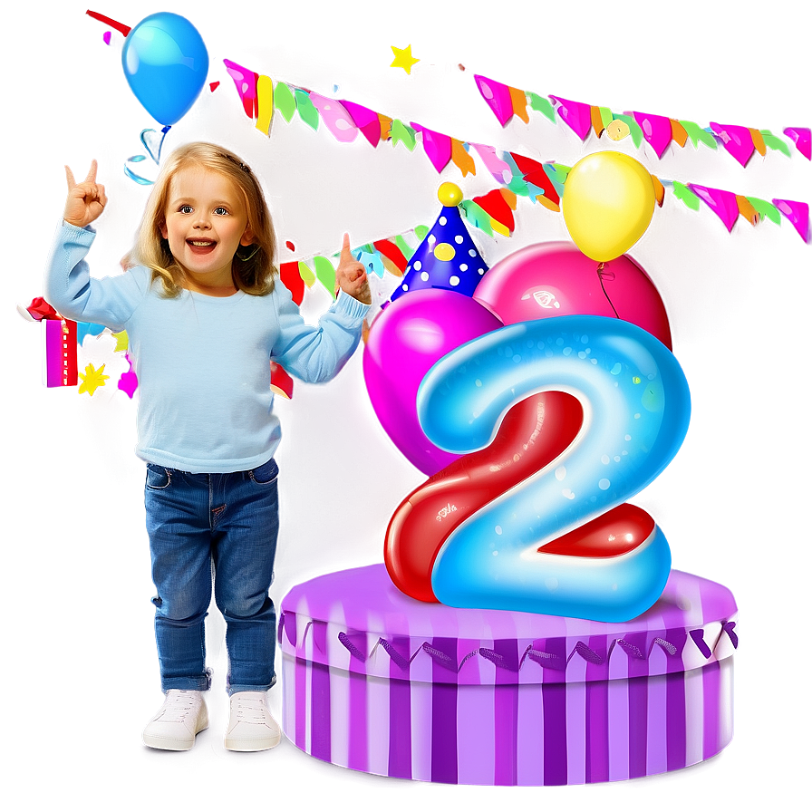 2nd Birthday Party Scene Png Akc PNG image