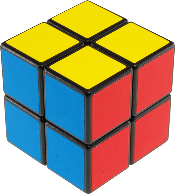 2x2 Rubik Cube Colors PNG image
