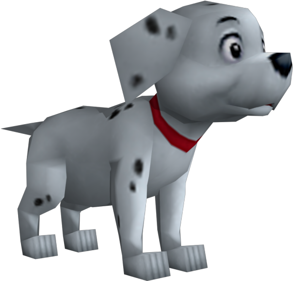 3 D Animated Dalmatian Puppy PNG image