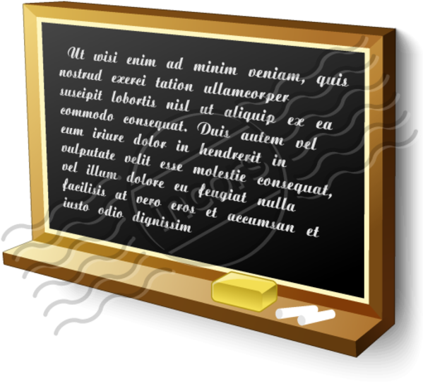 3 D Blackboard Illustration PNG image