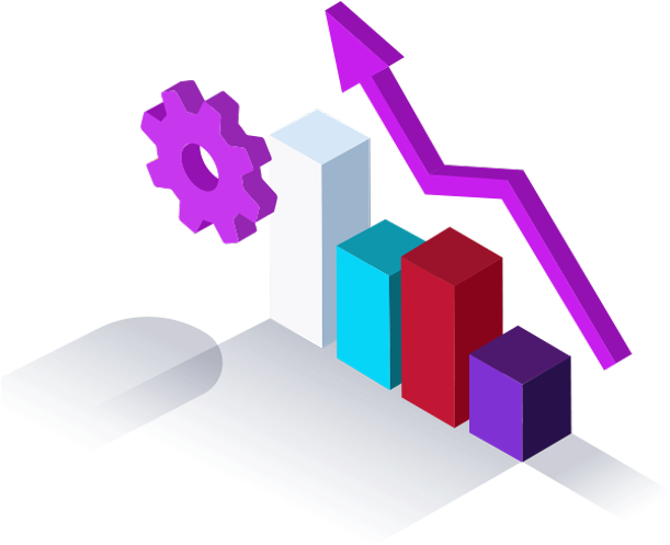 3 D Business Growth Chart PNG image