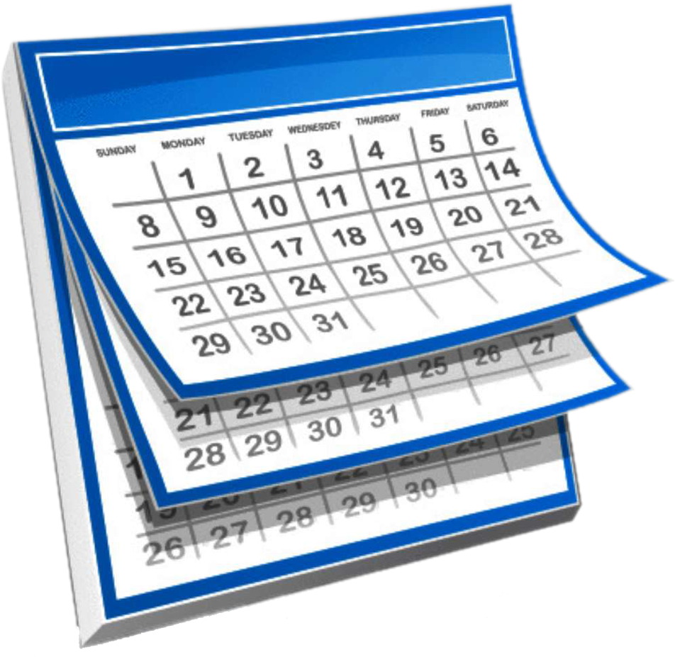 3 D Calendar Pages Floating PNG image