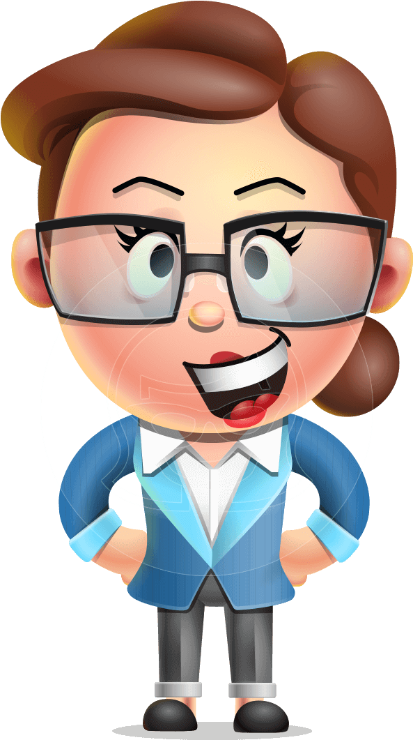 3 D Cartoon Businessman Character PNG image