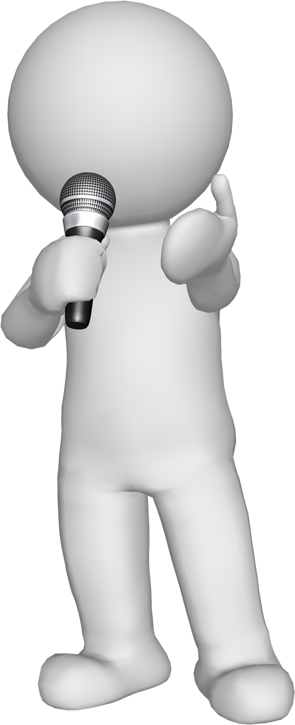 3 D Character Singingwith Microphone PNG image