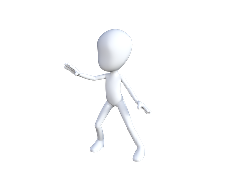 3 D Character Walking Black Background PNG image