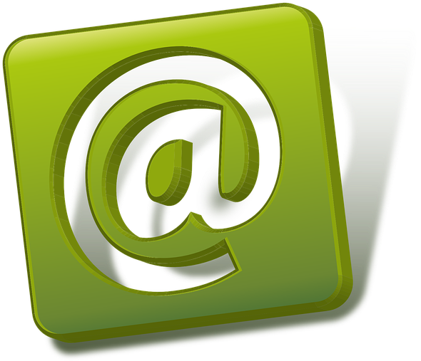 3 D Email Symbol Green Background PNG image