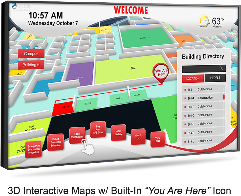 3 D Interactive Campus Map Display PNG image