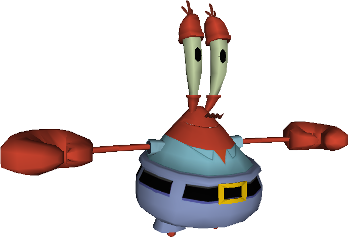 3 D Model Mr Krabs Pose PNG image