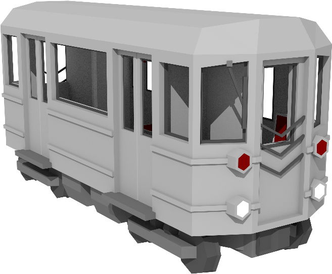 3 D Model Subway Train Carriage PNG image