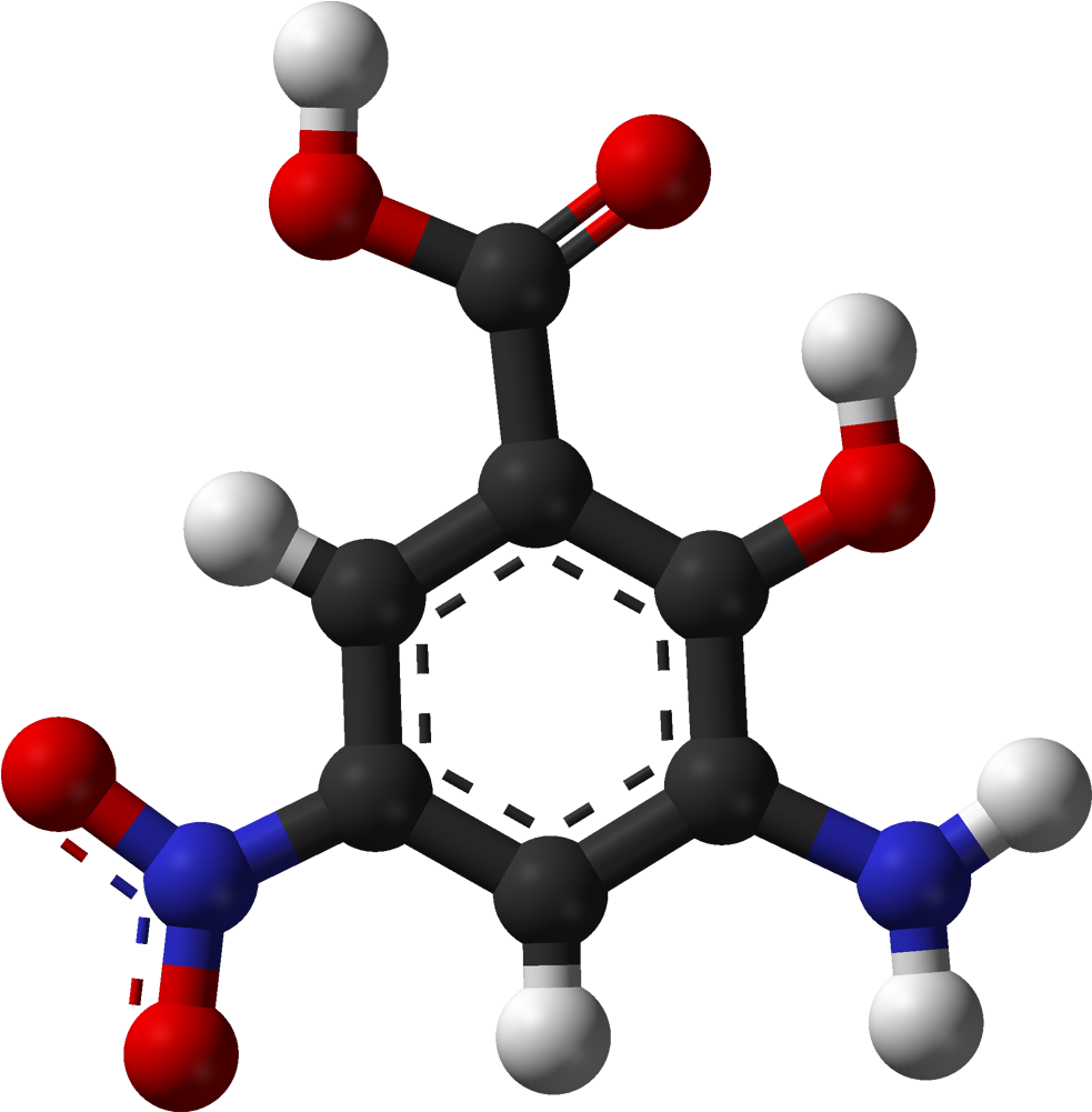 3 D Modelof Acetylsalicylic Acid Molecule PNG image