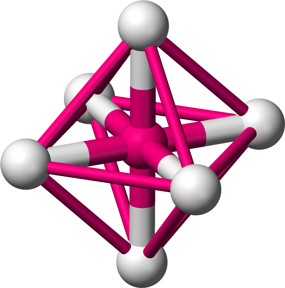 3 D Modelof Octahedral Molecular Geometry PNG image