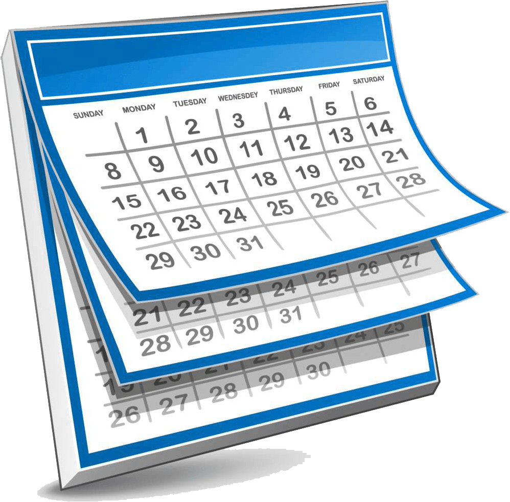 3 D Monthly Calendar Pages PNG image