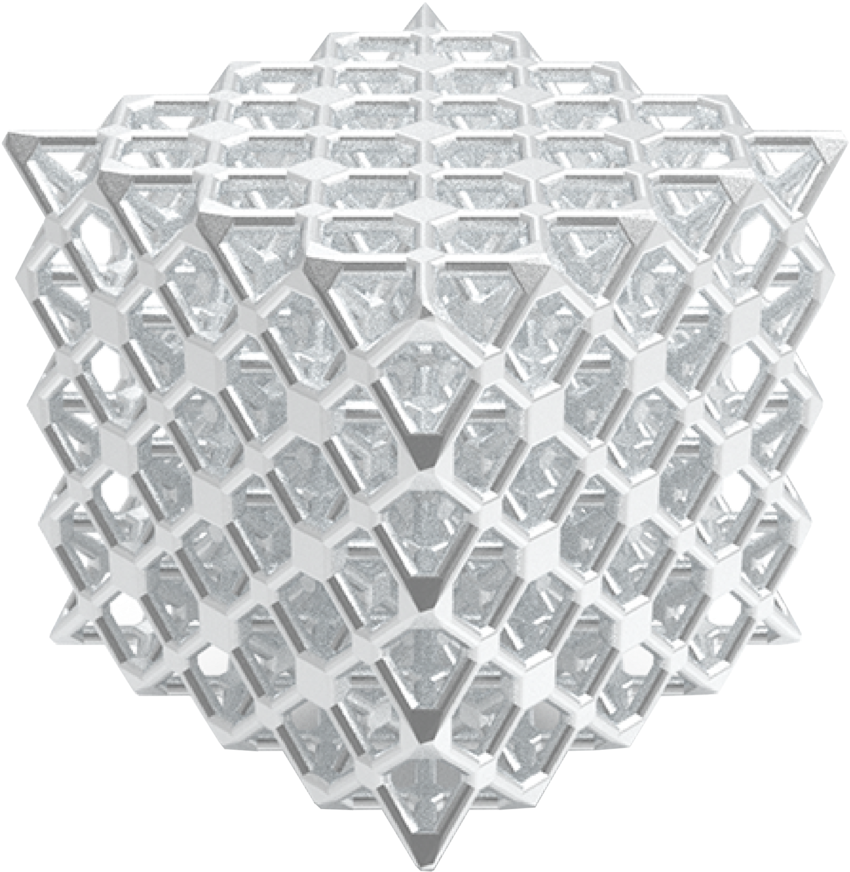 3 D Printed Metallic Lattice Structure PNG image