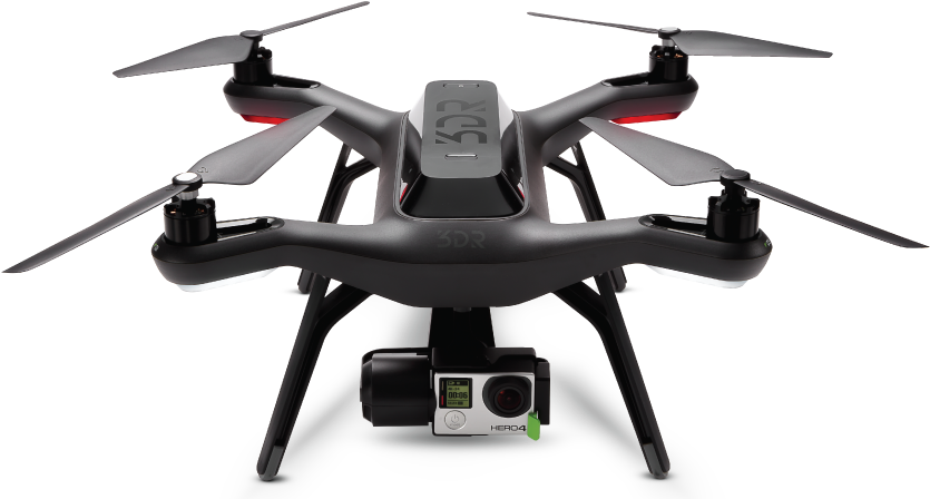 3 D R Solo Dronewith Go Pro Camera PNG image