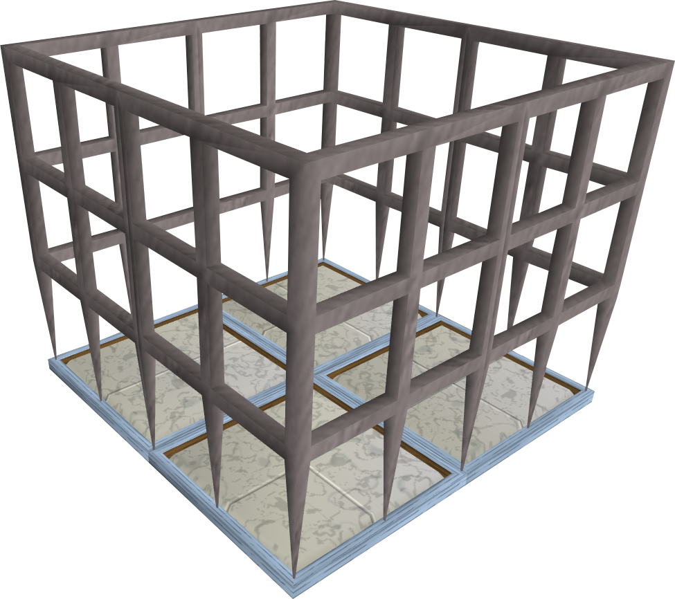 3 D Rendered Empty Cage PNG image