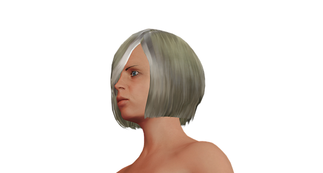 3 D Rendered Female Profilewith Transparent Hair PNG image