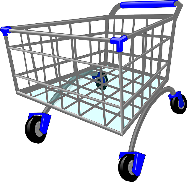 3 D Rendered Shopping Cart PNG image