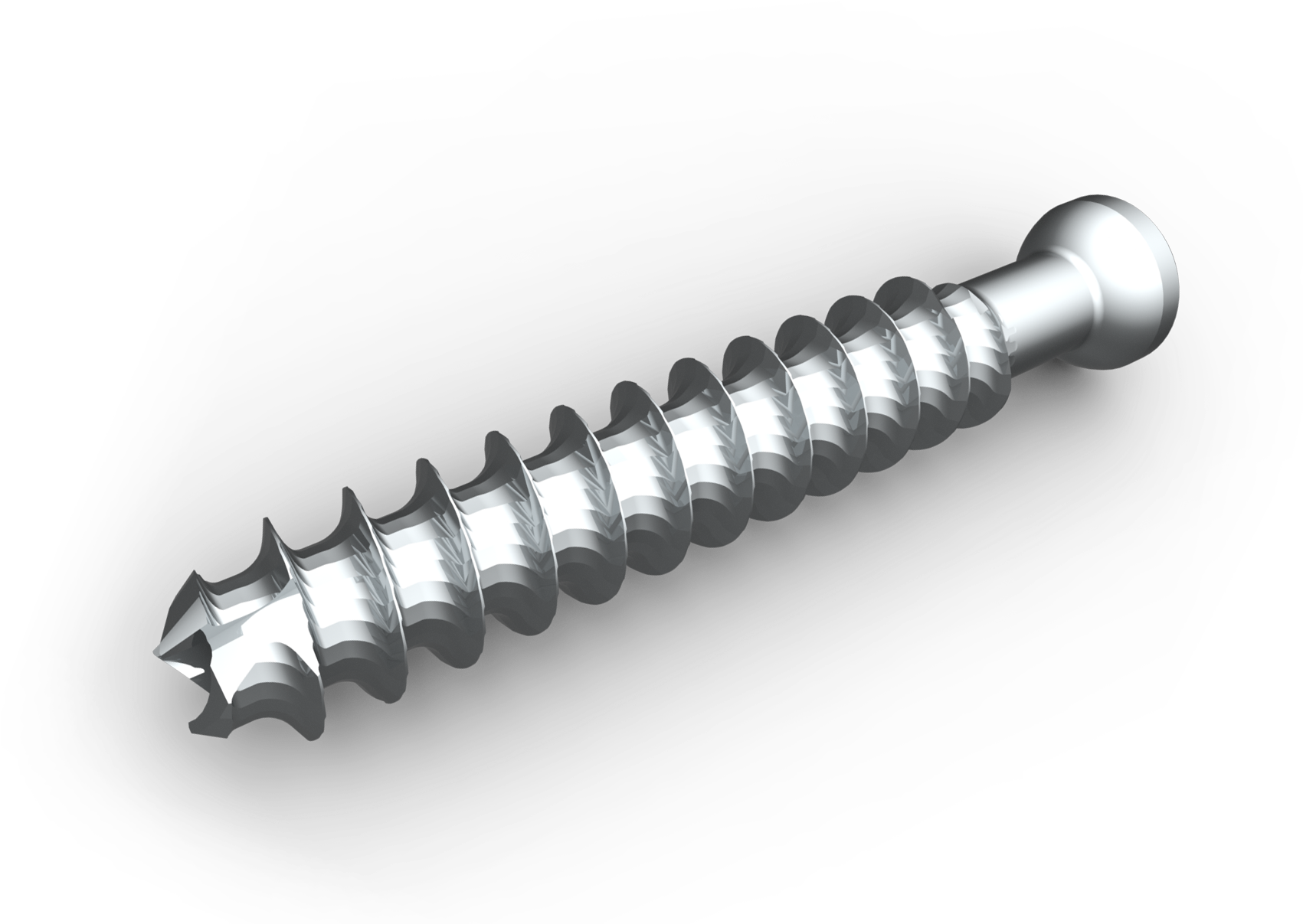 3 D Rendered Silver Screw PNG image
