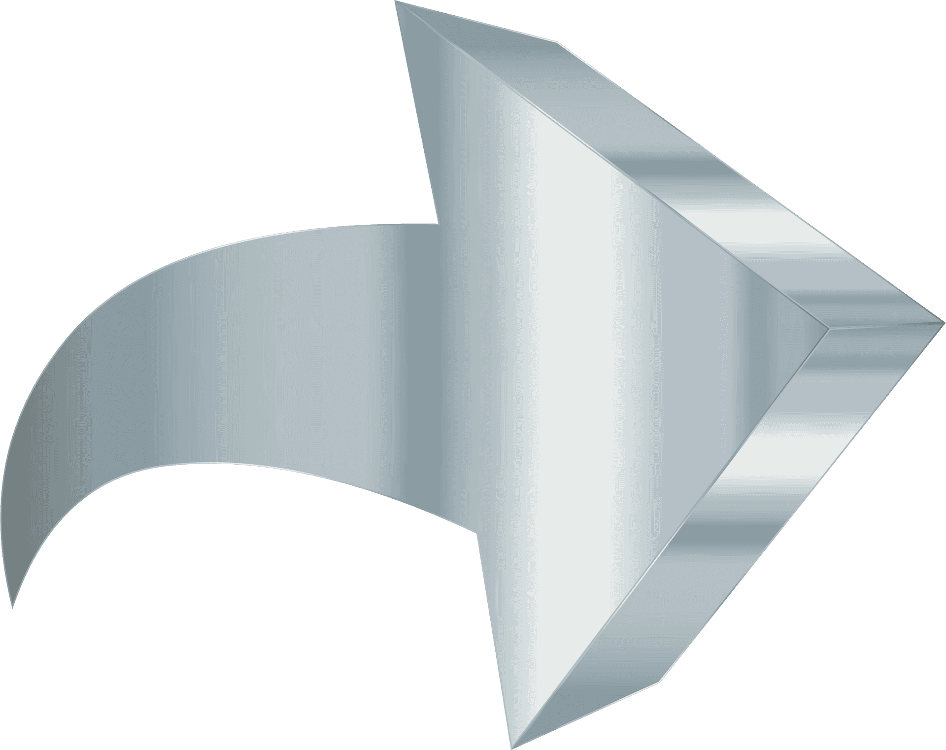 3 D Silver Arrow Icon PNG image