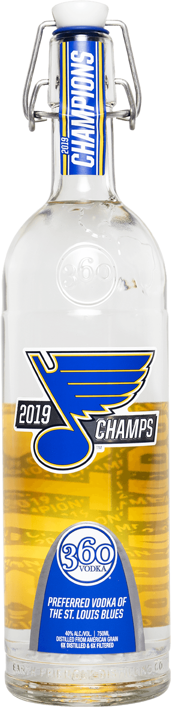 360 Vodka St Louis Blues Champions Edition Bottle PNG image