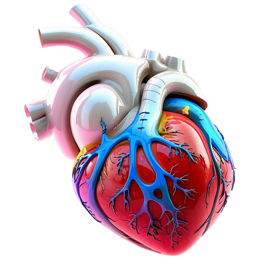 3d Anatomical Heart Model Png 06122024 PNG image