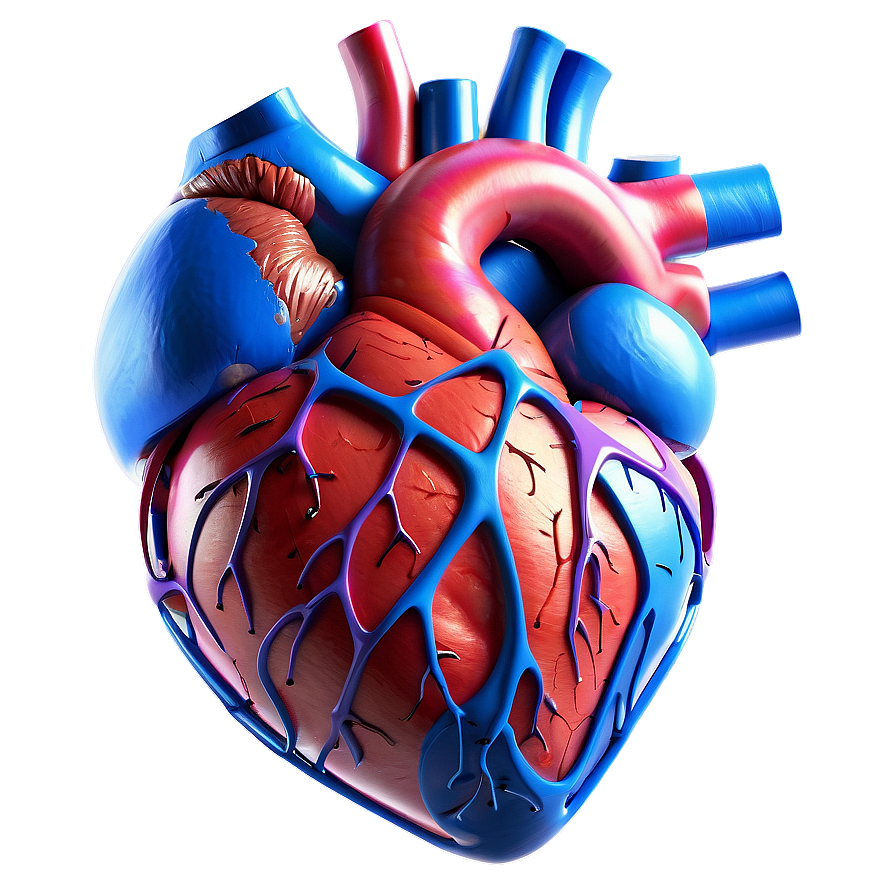 3d Anatomical Heart Model Png 06122024 PNG image