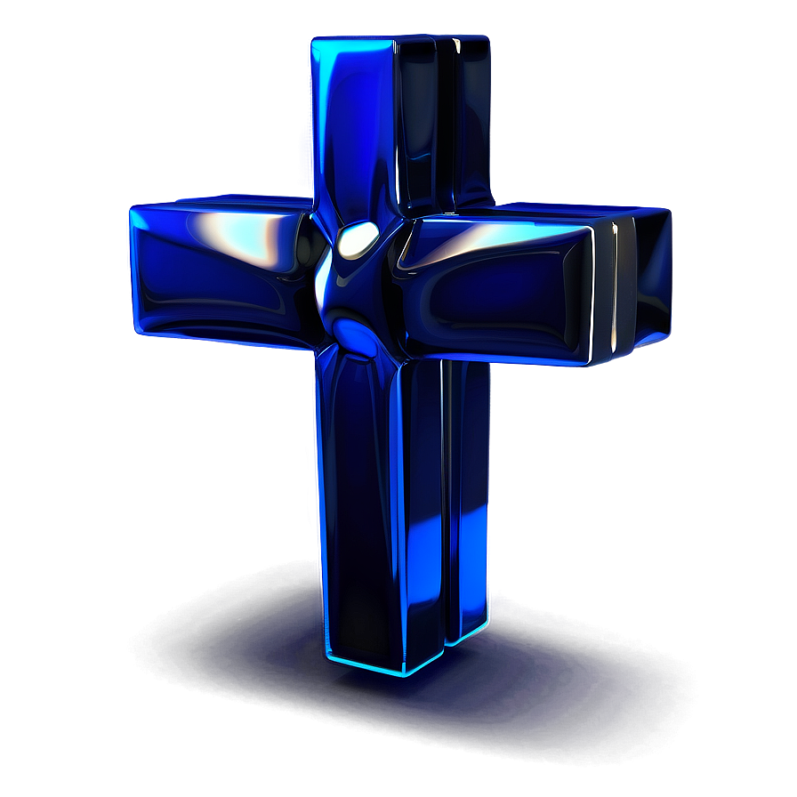 3d Blue Cross Visualization Png 30 PNG image