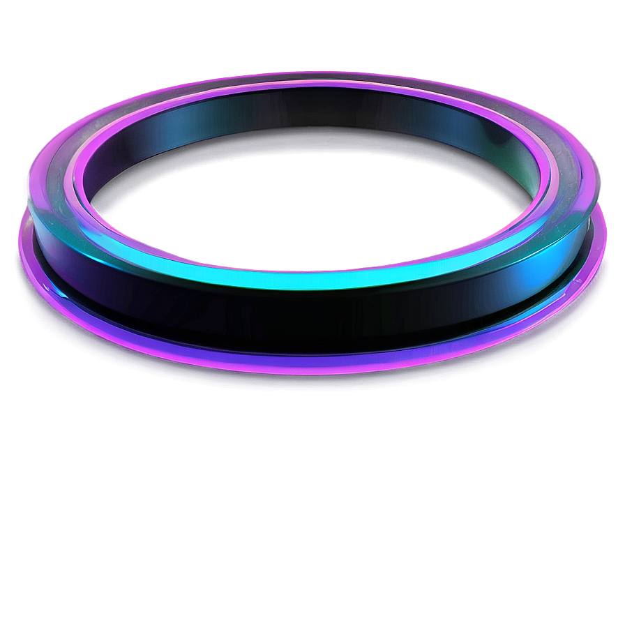 3d Circle With Neon Borders Png 7 PNG image