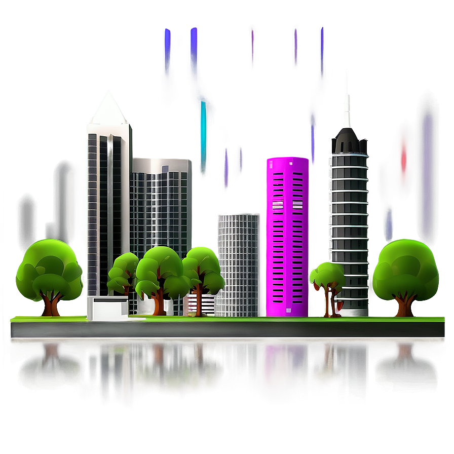 3d Cityscape Design Png Cqf PNG image