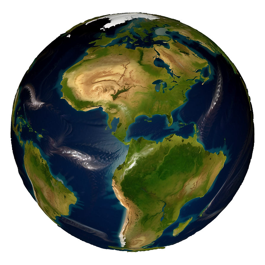 3d Earth With Natural Colors Png 06292024 PNG image