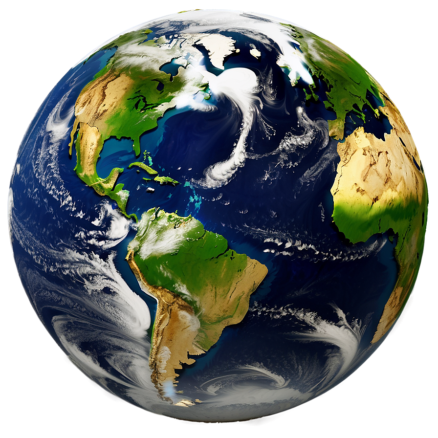 3d Earth With Natural Colors Png 24 PNG image