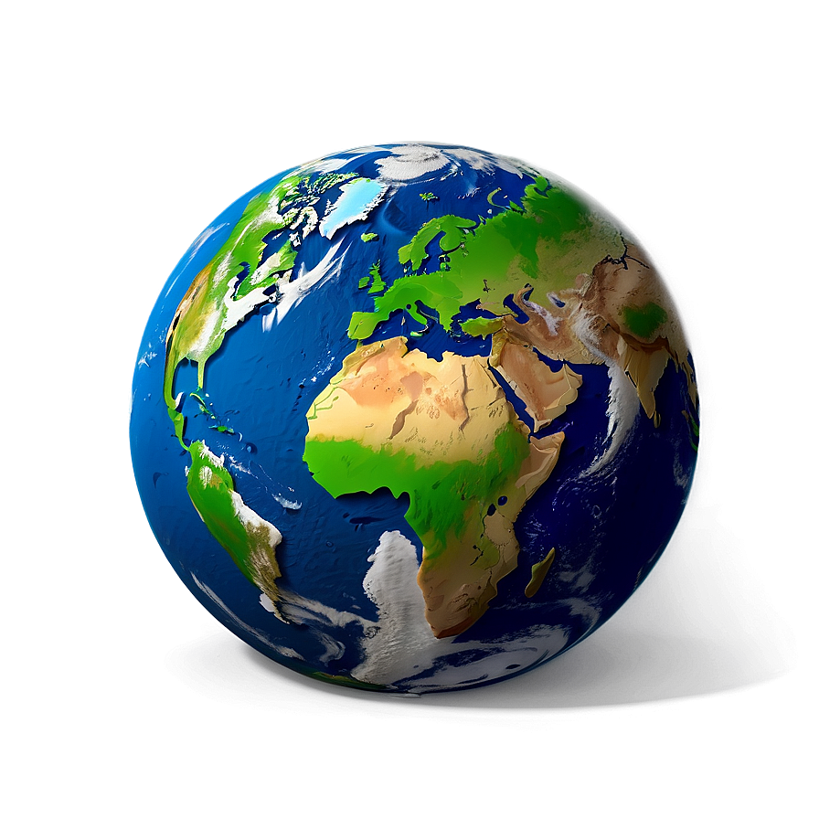 3d Earth With Natural Colors Png 85 PNG image