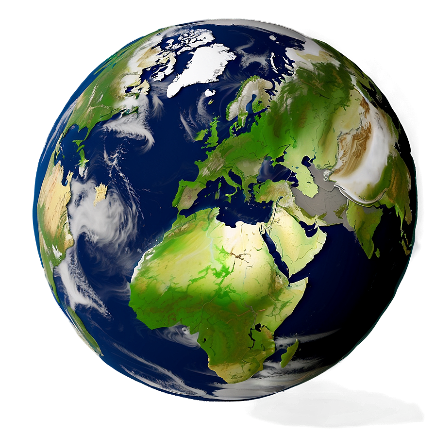 3d Earth With Natural Colors Png Nas PNG image