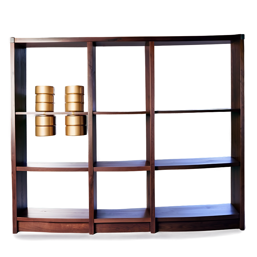 3d Empty Bookshelf Png Mqo PNG image