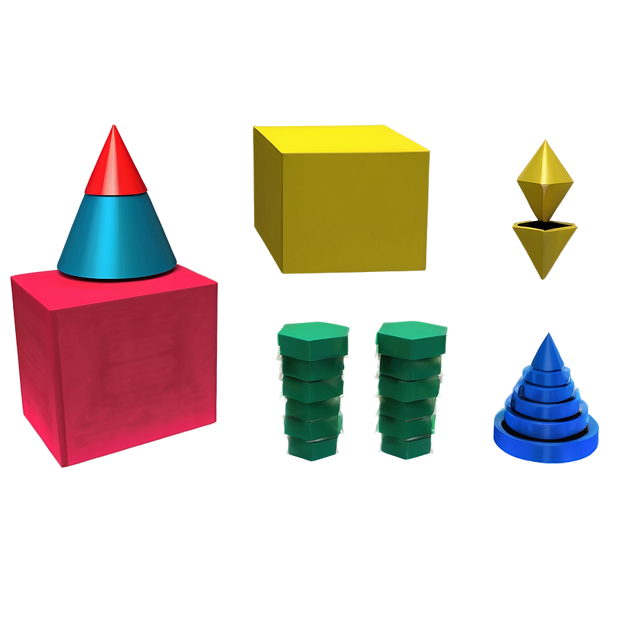 3d Geometric Shapes Png Mbt PNG image