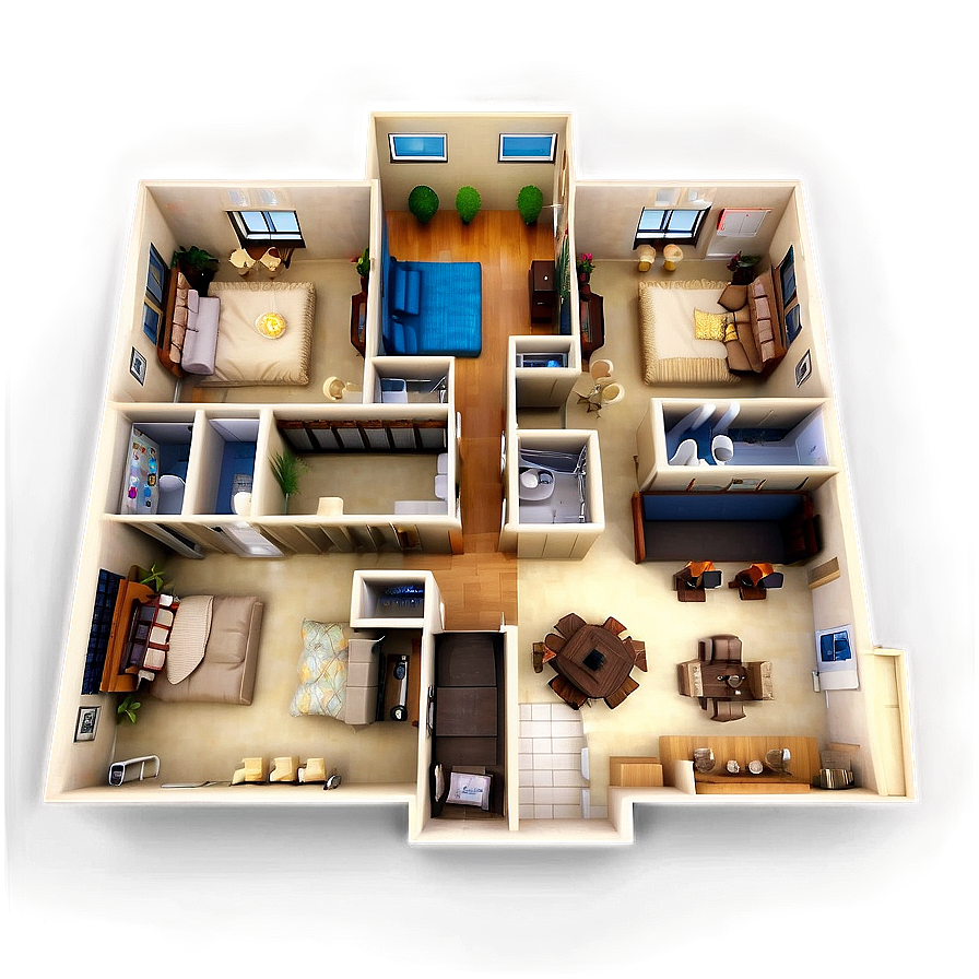 3d House Floor Plan Png Wev PNG image