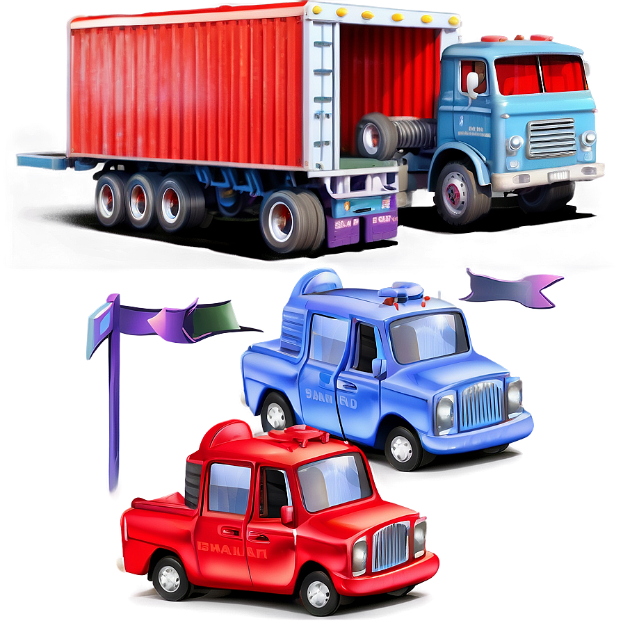 3d Mail Transport Truck Png 83 PNG image